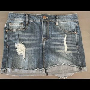 Denim mini skirt